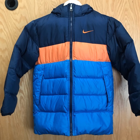 nike blue puffer jacket